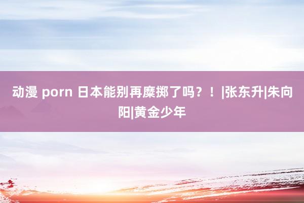 动漫 porn 日本能别再糜掷了吗？！|张东升|朱向阳|黄金少年