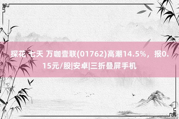 探花 七天 万咖壹联(01762)高潮14.5%，报0.15元/股|安卓|三折叠屏手机